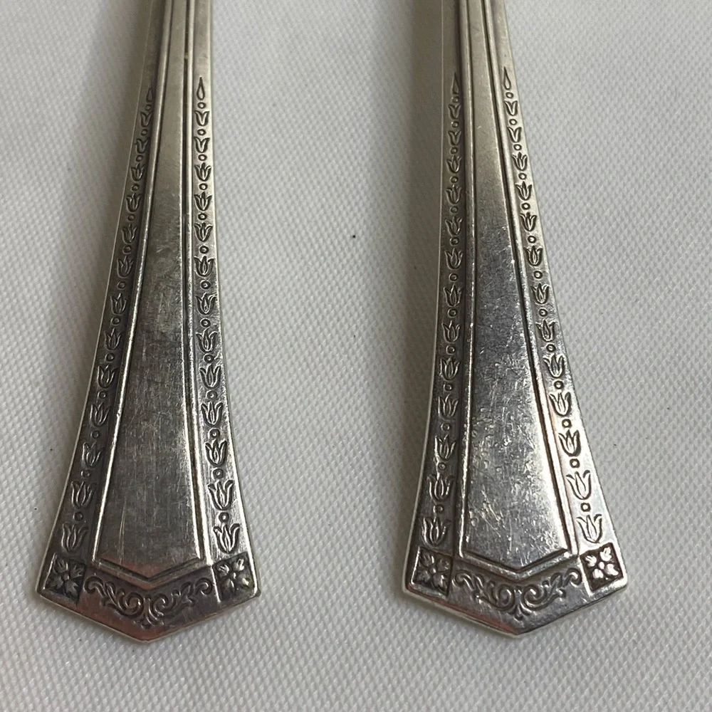 Lot Of 2 Vintage Universal Silver Overlaid Fork Silverplate 6 inches